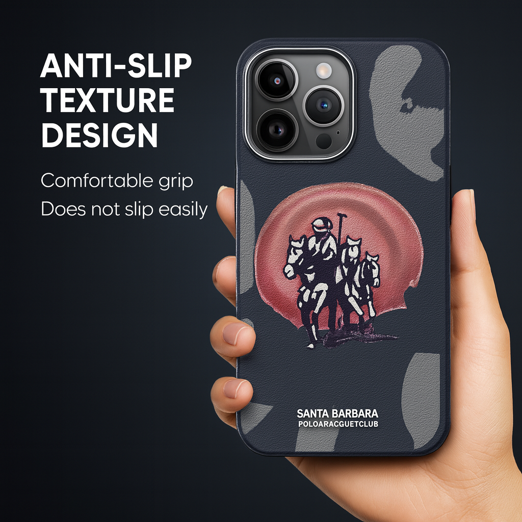 iPhone 16 Pro Polo Design Premium Back Cover (Navi Blue)