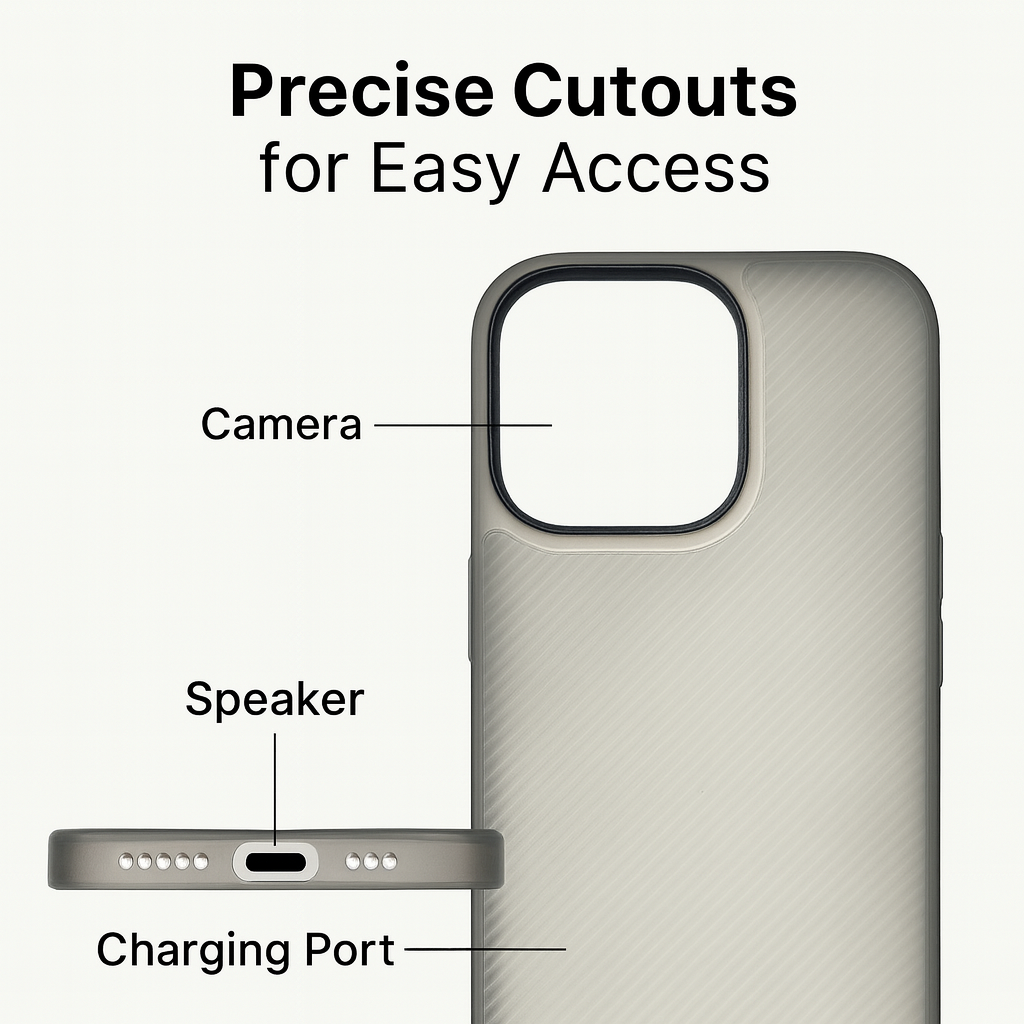 Cover Monk - Slim Textured Rugged Phone Case — Matte Grip, Camera Protection IP15