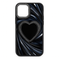 Cover monk - Luxury Heart Design Magnetic Back Cover for iPhone 14 – Glossy Finish with Diamond Accents