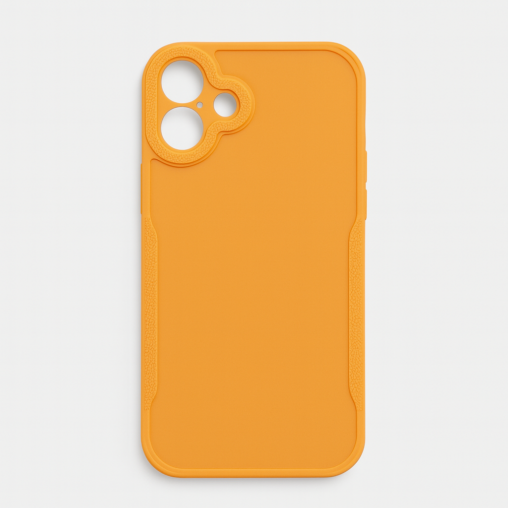 Cover Monk - Premium Soft Silicone Back Cover for iPhone 14 – Shockproof Slim Protective Case (Orange)