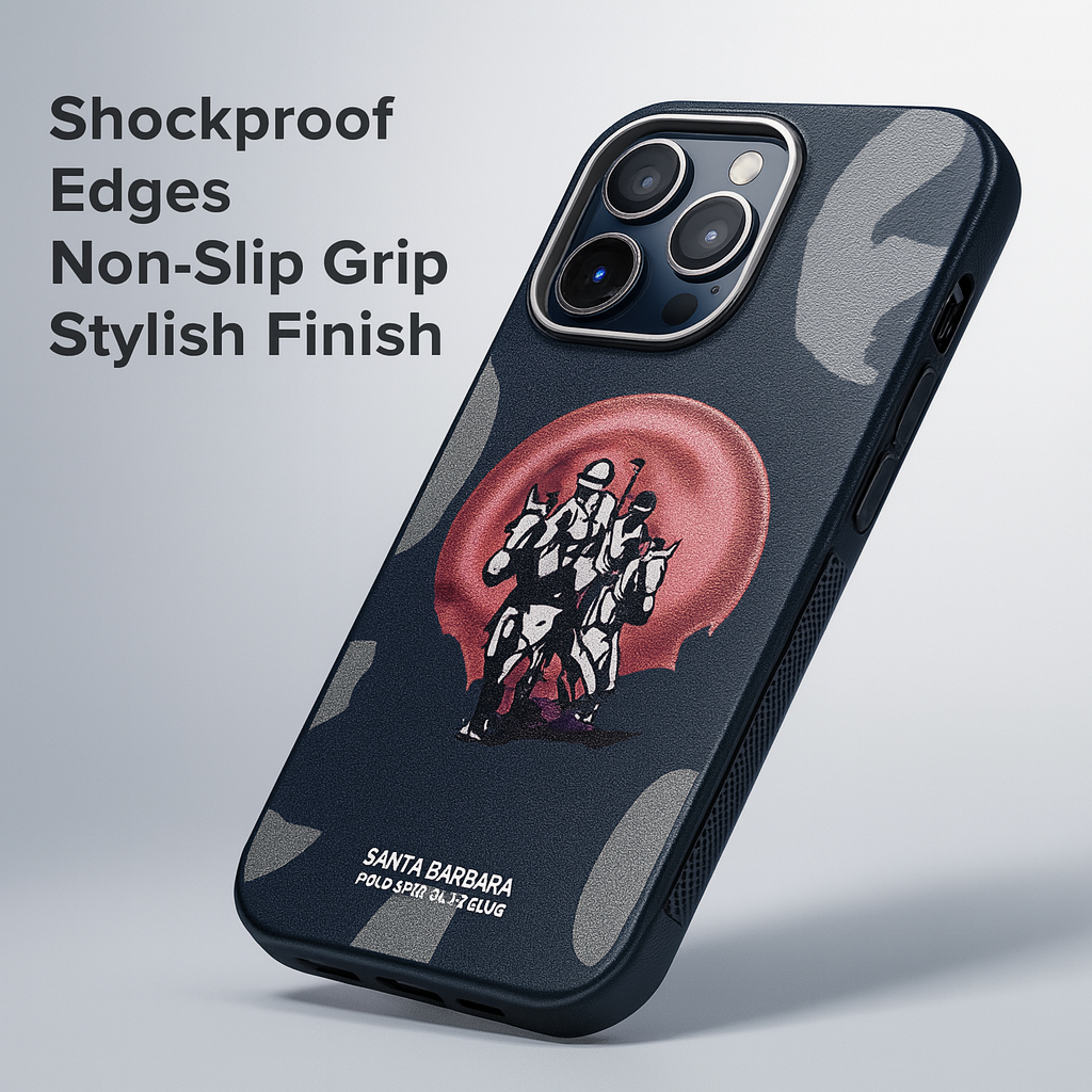 iPhone 16 Pro Polo Design Premium Back Cover (Navi Blue)