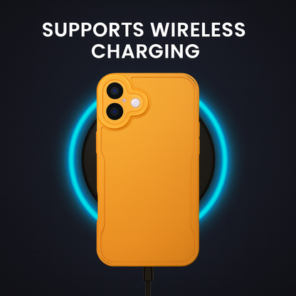 Cover Monk - Premium Soft Silicone Back Cover for iPhone 14 – Shockproof Slim Protective Case (Orange)