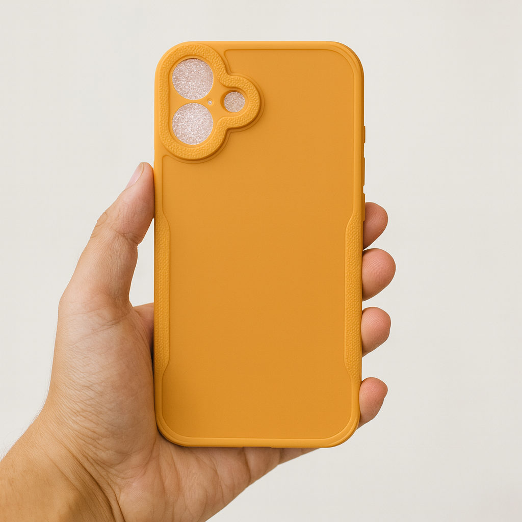 Cover Monk - Premium Soft Silicone Back Cover for iPhone 14 – Shockproof Slim Protective Case (Orange)