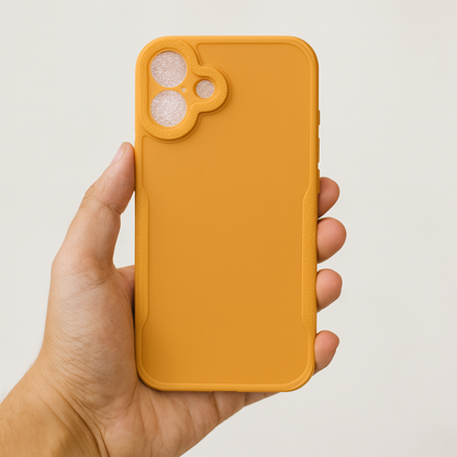 Cover Monk - Premium Soft Silicone Back Cover for iPhone 14 – Shockproof Slim Protective Case (Orange)