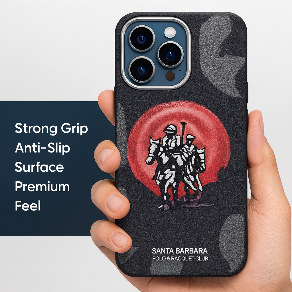 iPhone 16 Pro Polo Design Premium Back Cover (Navi Blue)