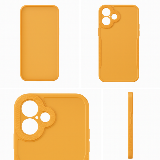 Cover Monk - Premium Soft Silicone Back Cover for iPhone 14 – Shockproof Slim Protective Case (Orange)