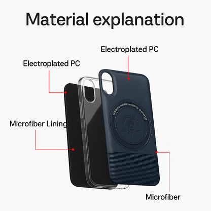 iPhone X Premium Pebbled Leather Magnetic Case (Midnight Black)