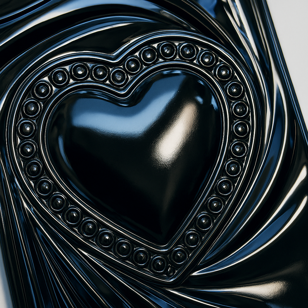 Cover monk - Luxury Heart Design Magnetic Back Cover for iPhone 14 – Glossy Finish with Diamond Accents