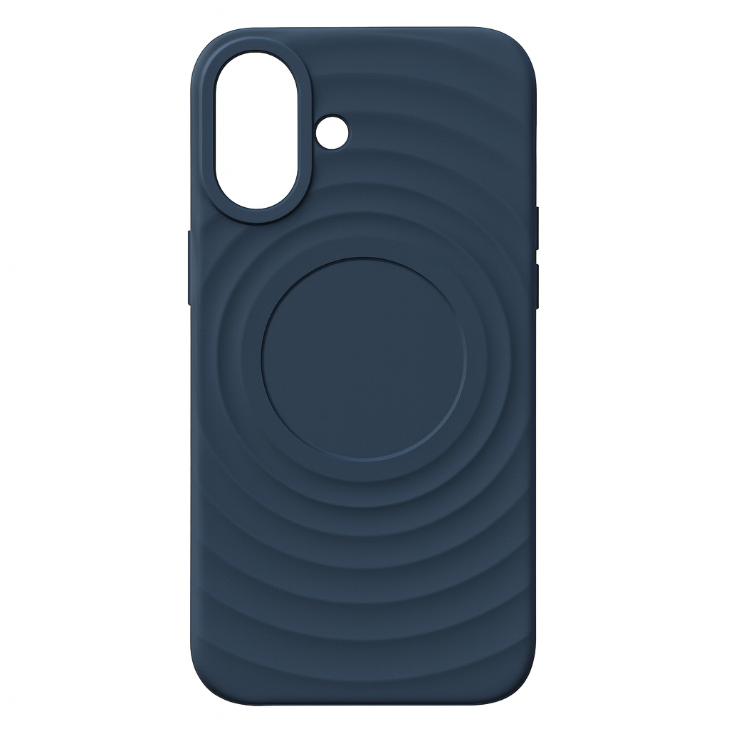 Cover Monk - Premium Silicone Magnetic Back Cover Case with Grip Ring – Black