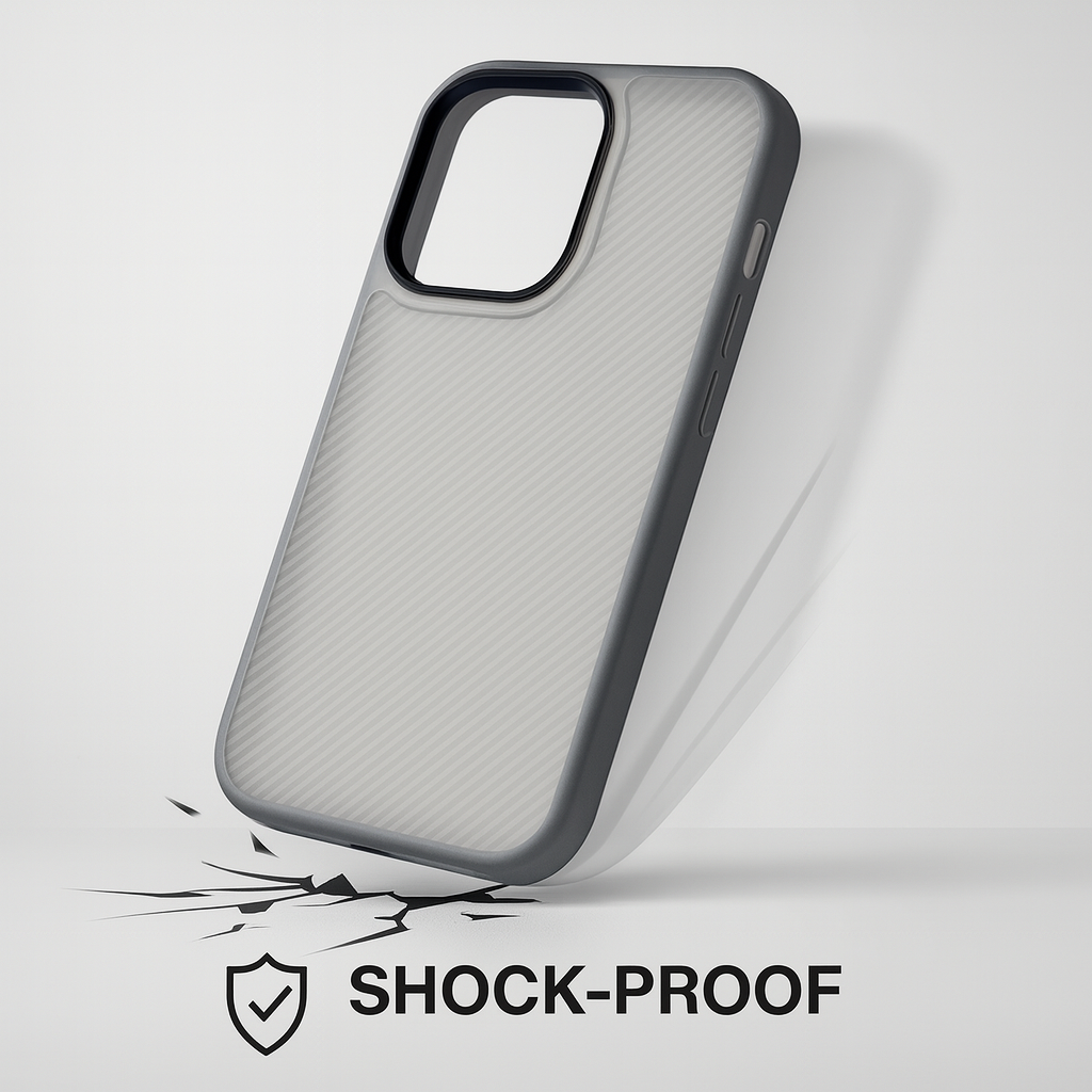 Cover Monk - Slim Textured Rugged Phone Case — Matte Grip, Camera Protection IP15