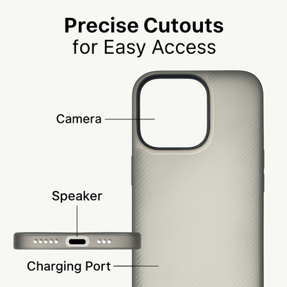 Cover Monk - Slim Textured Rugged Phone Case — Matte Grip, Camera Protection IP15