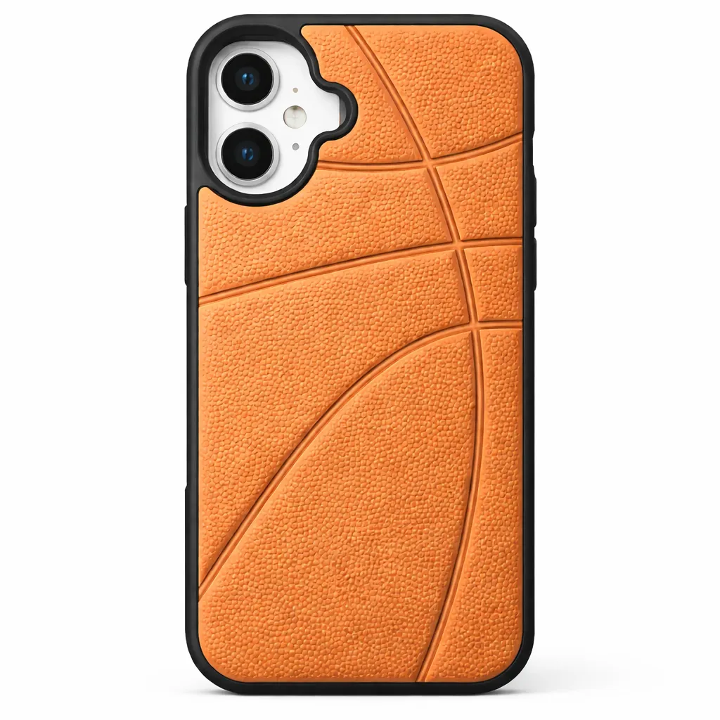 iPhone 16 Basketball Design Case - Orange