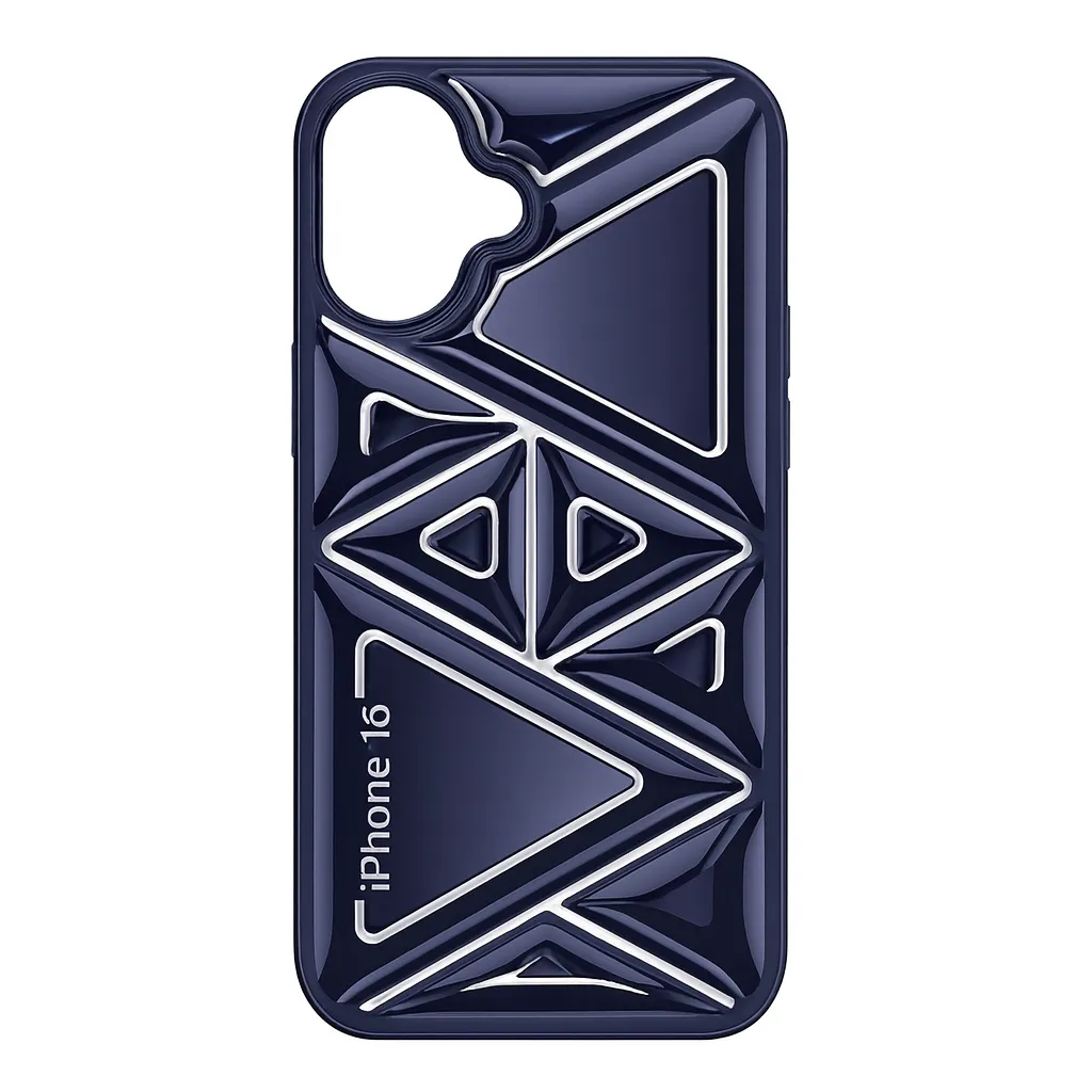 iPhone 16 Luxury Glossy Back Cover - Purple