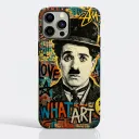 Vintage Charlie Chaplin Graffiti Mobile Cover | Classic Pop Art Aesthetic Case