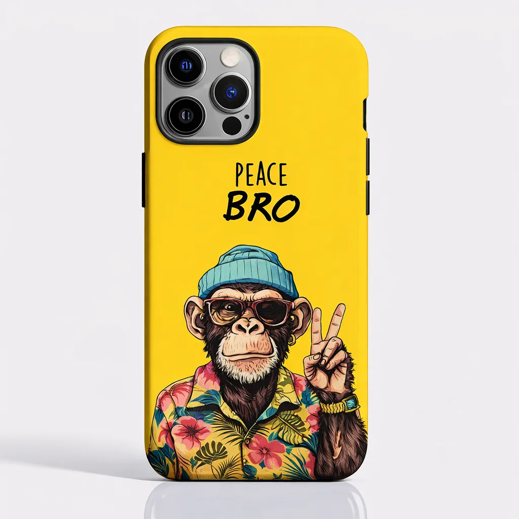 Peace Bro Monkey Mobile Cover | Funny Cool Aesthetic Phone Case
